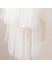 Ivory Pearl Wedding Veil Two Layer Fingertip Veil Raw-edge Bridal Veil